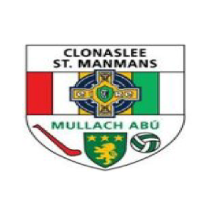 Clonaslee St Manmans/Cluain na Slí Naomh Meanmain crest